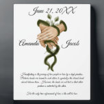 Watercolor Green Handfasting Art Wedding Keepsake Plaque<br><div class="desc">Whether you are having a Handfasting at your wedding, and want a beautiful explanatory sign for your friends and family who may not be familiar with the practice, or if you’re attending a wedding and looking for a beautiful, one of a kind gift for the newlyweds. This artwork features a...</div>