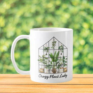 Watercolor Green House Plant Quote Coffee Mug