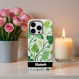 Watercolor Green Leafy Botanical Smartphone iPhone 16 Pro Case