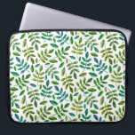 Watercolor green leaves pattern. Greenery floral Laptop Sleeve<br><div class="desc">Watercolor greenery leaves pattern laptop sleeve. Please contact me if you need additional items.</div>