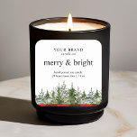 "Watercolor Green Pine Tree & Red Buffalo Plaid  Square Sticker<br><div class="desc">"Add a cosy, rustic touch to your candles with this Watercolor Green Pine Tree & Red Buffalo Plaid sticker. Featuring a classic red buffalo plaid background and a watercolor green pine tree, this sticker brings a warm, lodge-inspired aesthetic perfect for the holiday season or winter decor. Ideal for seasonal gifts,...</div>