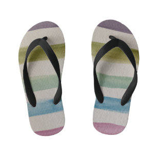 WATERCOLOR GREEN, PINK, BLUE, etc. flip flops