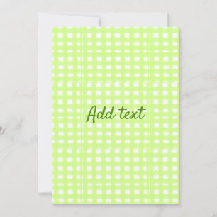 Watercolor green plaid ginham personalised add tex holiday card