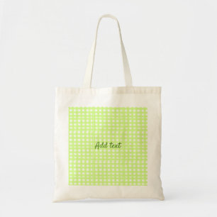 Watercolor green plaid ginham personalised add tex tote bag