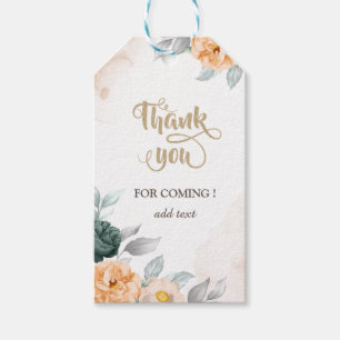 Watercolor Green Roses Gift Tags