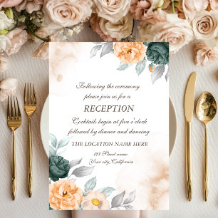 Watercolor Green Roses Wedding   Invitation