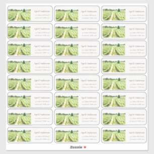 Watercolor Green Winery Vineyard Guest Address