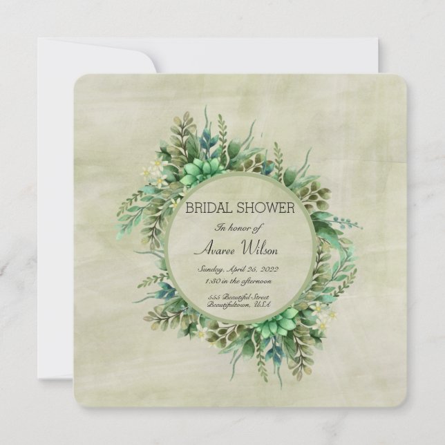 Watercolor Greenery (Front)