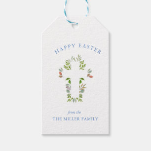 Watercolor Greenery and Cross Easter Gift Tags