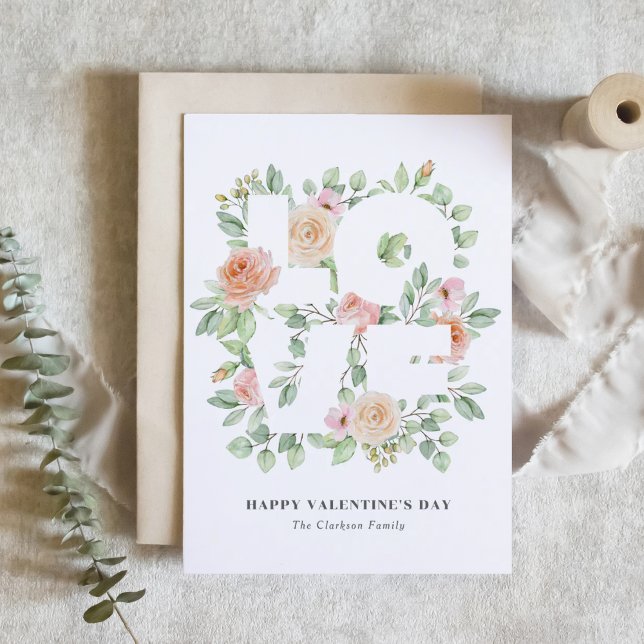 Watercolor Greenery and Roses Valentine's Day (Creator Uploaded)