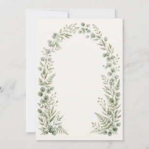 Watercolor Greenery Arch Save the Date