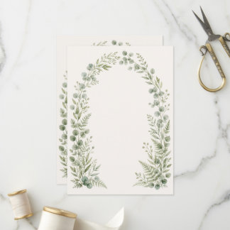 Watercolor Greenery Arch Wedding Program Programme