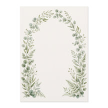 Watercolor Greenery Arch Wedding Program
