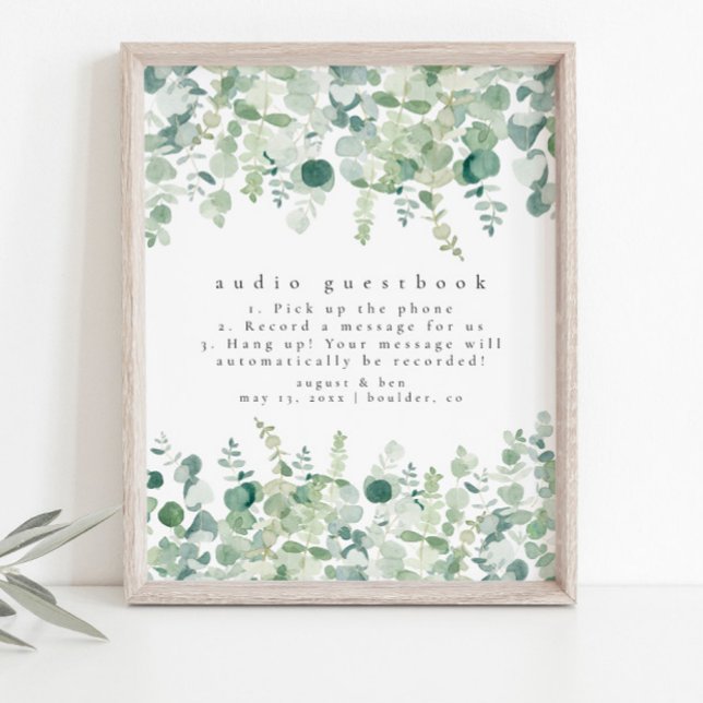 Watercolor Greenery Audio Guestbook Sign (Creator Uploaded)