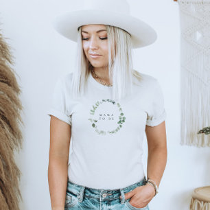 Watercolor Greenery Baby Shower Mama To Be Tri-Blend Shirt