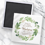 Watercolor Greenery Baby Shower Party Favour Magnet<br><div class="desc">Design is composed of watercolor greenery leaf leaves foliage botanicals

Available here:
http://www.zazzle.com/store/selectpartysupplies</div>