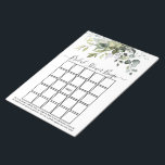 Watercolor Greenery Bridal Shower Bingo Notepad<br><div class="desc">Modern Elegant Watercolor Botanical Greenery Bridal Shower Bingo Sheets Notepad includes eucalyptus leaves,  green botanical foliage,  dusty blue leaves and other beautiful botanical greenery. Trendy Calligraphy Script.</div>