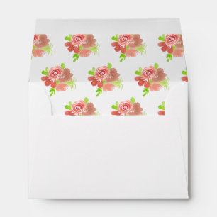 Watercolor Greenery Garden Hand Painted Envelope