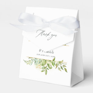 Watercolor Greenery Geometric Crystal Wedding Favour Box