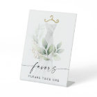 Watercolor Greenery Gold Bridal Shower Favours Sig