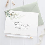 Watercolor Greenery Gold Leaves Small Thank You<br><div class="desc">Watercolor greenery leaves small cute thank you cards</div>