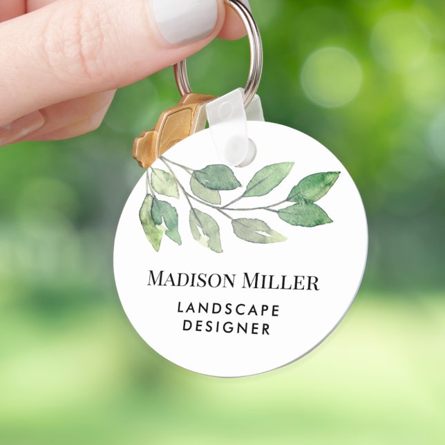 Watercolor Greenery Landscape Designer Key Ring (Creator Uploaded)