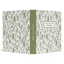 Watercolor Greenery Leaves Pattern Personalised 