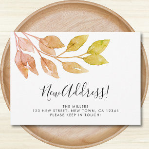 Watercolor Greenery Moving Announcement