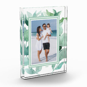 Watercolor Greenery Photo Block
