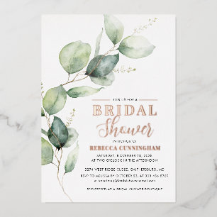 Watercolor Greenery Script Bridal Shower