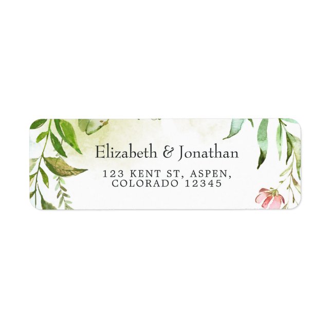 Watercolor Greenery Wedding (Front)