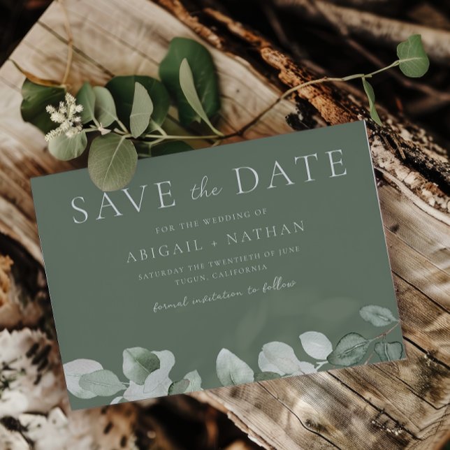 Watercolor Greenery Wedding Save The Date (Creator Uploaded)