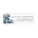 Watercolor Grey and Blue Flowers<br><div class="desc">Add a botanical accent to your envelopes with these floral return address labels. It features a watercolour pattern of blue flowers. Personalise by adding a name and address. This will be a perfect accompaniment to holiday cards and invitations. Matching items are available.</div>