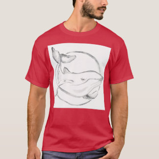 Watercolor grey whale painting T-Shirt