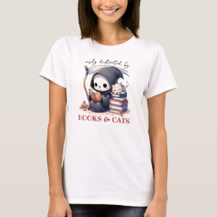 Watercolor Grim Reaper Book Lover  T-Shirt
