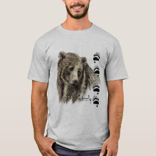 Watercolor Grizzly Bear Wildlife Nature Art T-Shirt