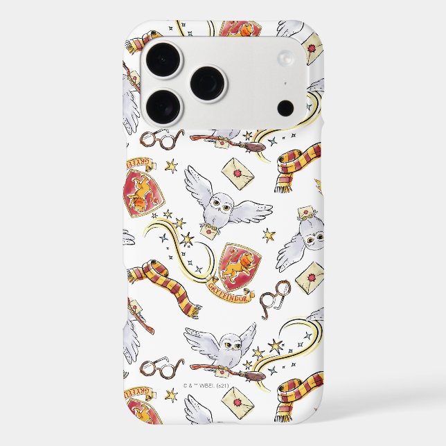 Watercolor GRYFFINDOR™ Hedwig Pattern (Back)