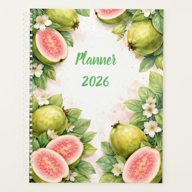 Watercolor Guava Planner Cover  (Front)