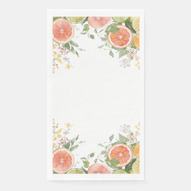 Watercolor Guest Bathroom Disposable Hand Towel Napkin (Front)