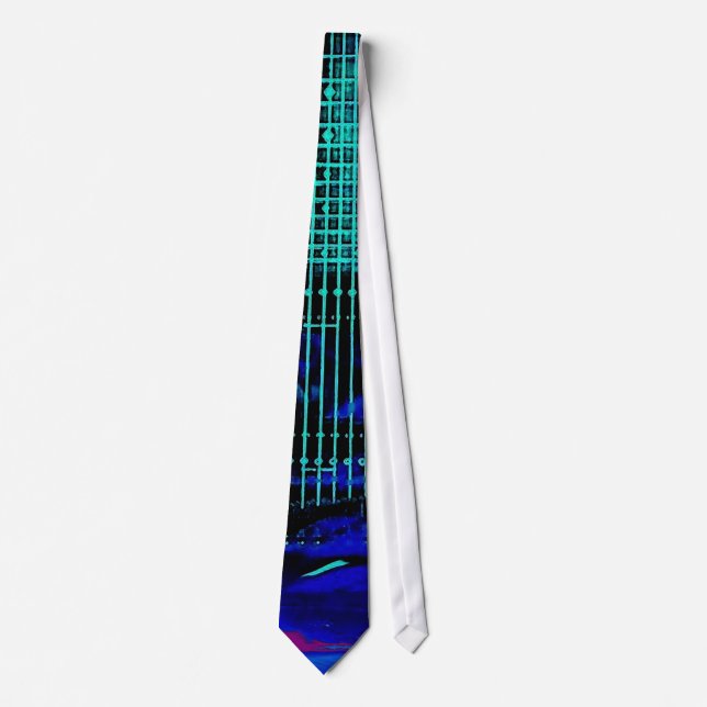 Watercolor Guitar Tie (Front)