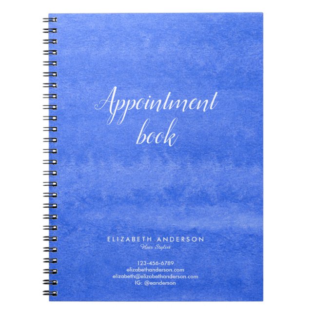 Watercolor Hair Salon appointments book (Front)