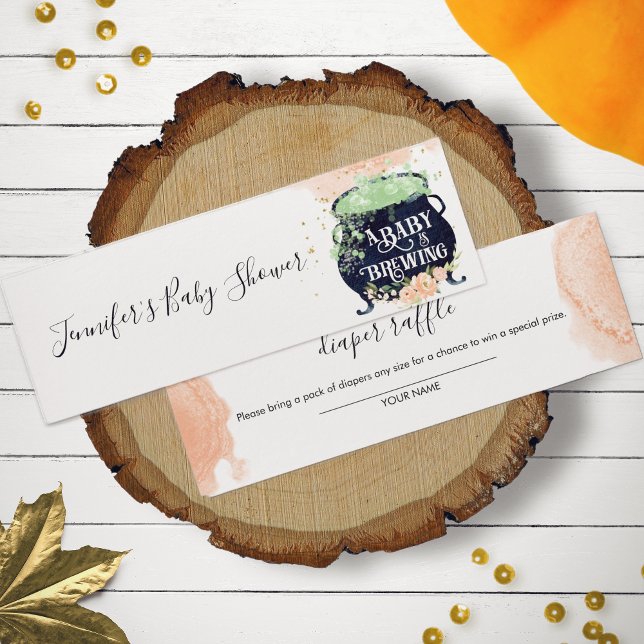 Watercolor Halloween Baby Shower Diaper Raffle (Creator Uploaded)