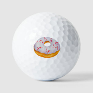 Watercolor Halloween Blood Shot Eye Donut Golf Balls