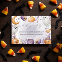 Watercolor Halloween Books for Baby Shower