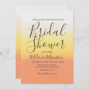 Watercolor Halloween Candy Corn  Bridal Shower  Invitation