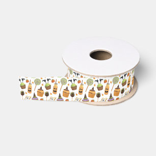 Watercolor Halloween Cupcakes and Sweets Grosgrain Ribbon