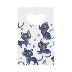 Watercolor Halloween illustration with black cats