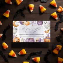 Watercolor Halloween Little Boo Diaper Raflle