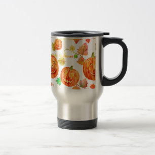 Watercolor Halloween Pumpkin Mug