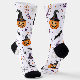 Watercolor Halloween Socks | Spooky Pumpkin Gift